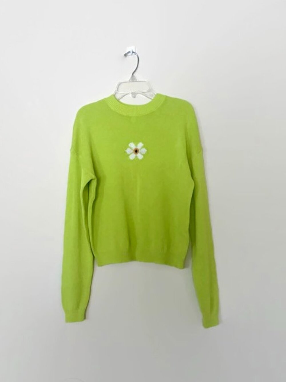 ABOUND Soft lightweight knit sweater, Cotton blouse with embroidered flower
